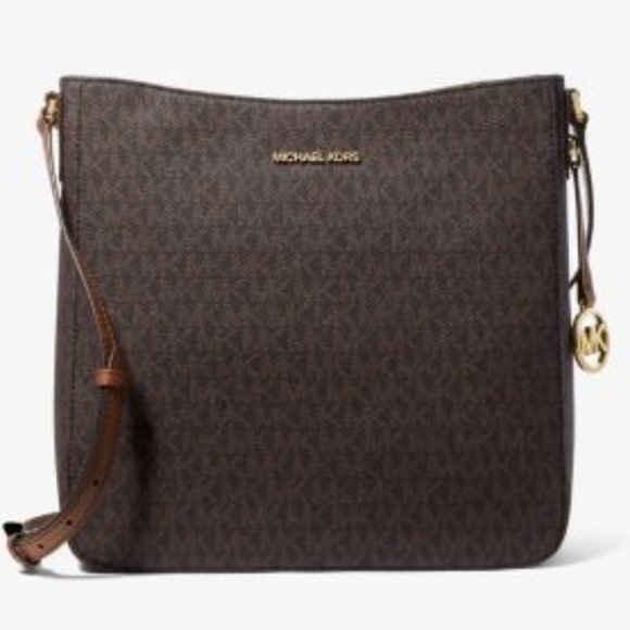 Michael Kors Handbags - Michael Kors Jet Set Travel Large Logo Brown  Messenger Bag NWT GREAT PRICE!!!!!